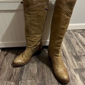 Frye Jane Boots in Taupe Burnished Antique Leather